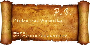 Pinterics Veronika névjegykártya