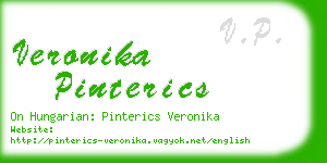 veronika pinterics business card